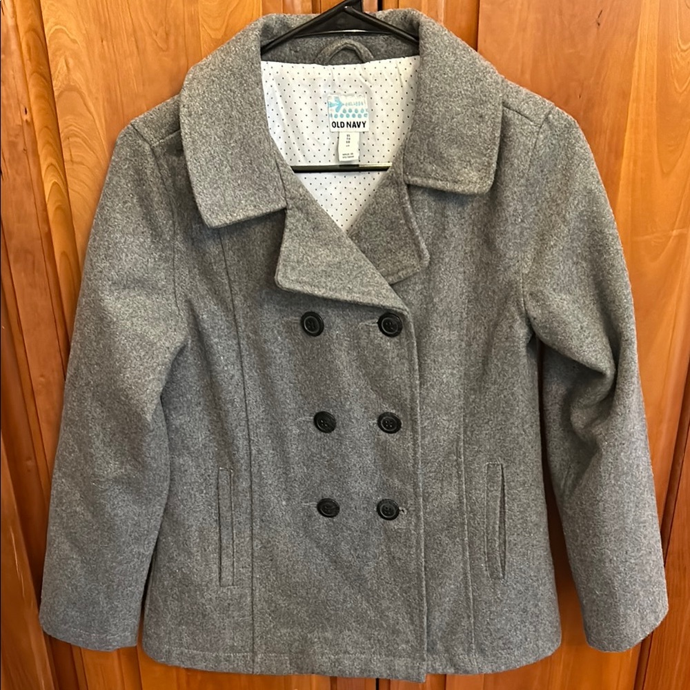 Classic Pea Coat, wool blend, Warm Winter Jacket